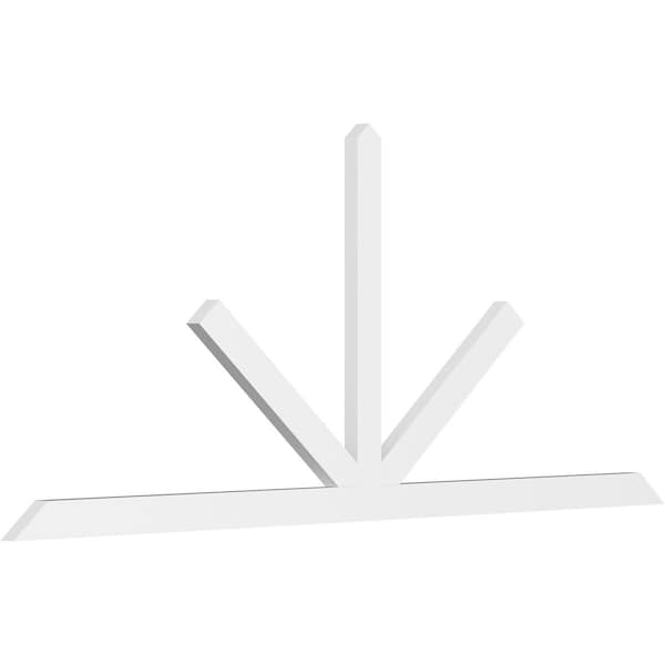 Ekena Millwork Saratoga Architectural Grade PVC Gable Bracket, 108"W x 45"H x 2"D x 4"F, 10/12 Pitch GBP108X45X0204SAR00 - main